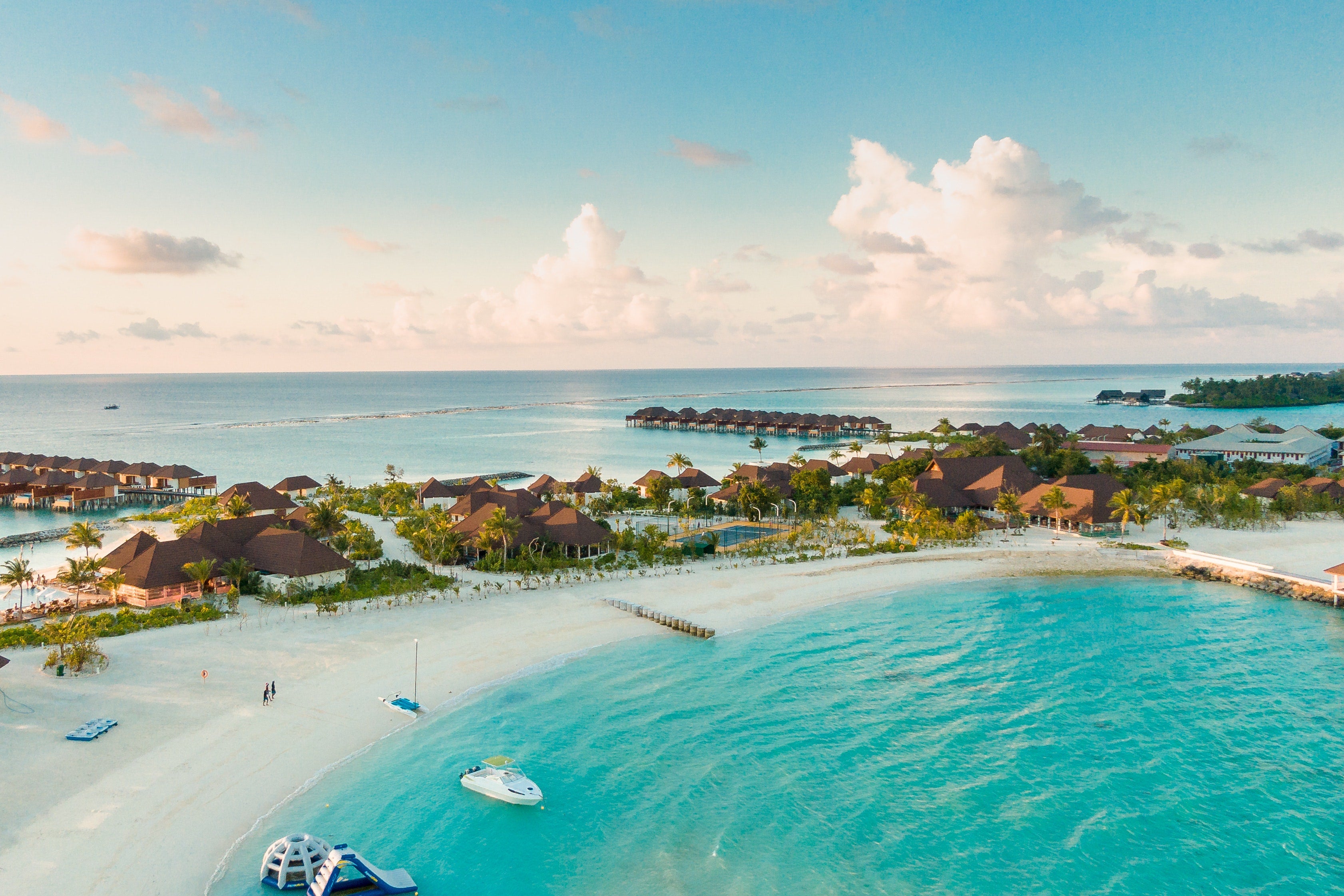 Achtergrondfoto van een mooi Caribisch strand.