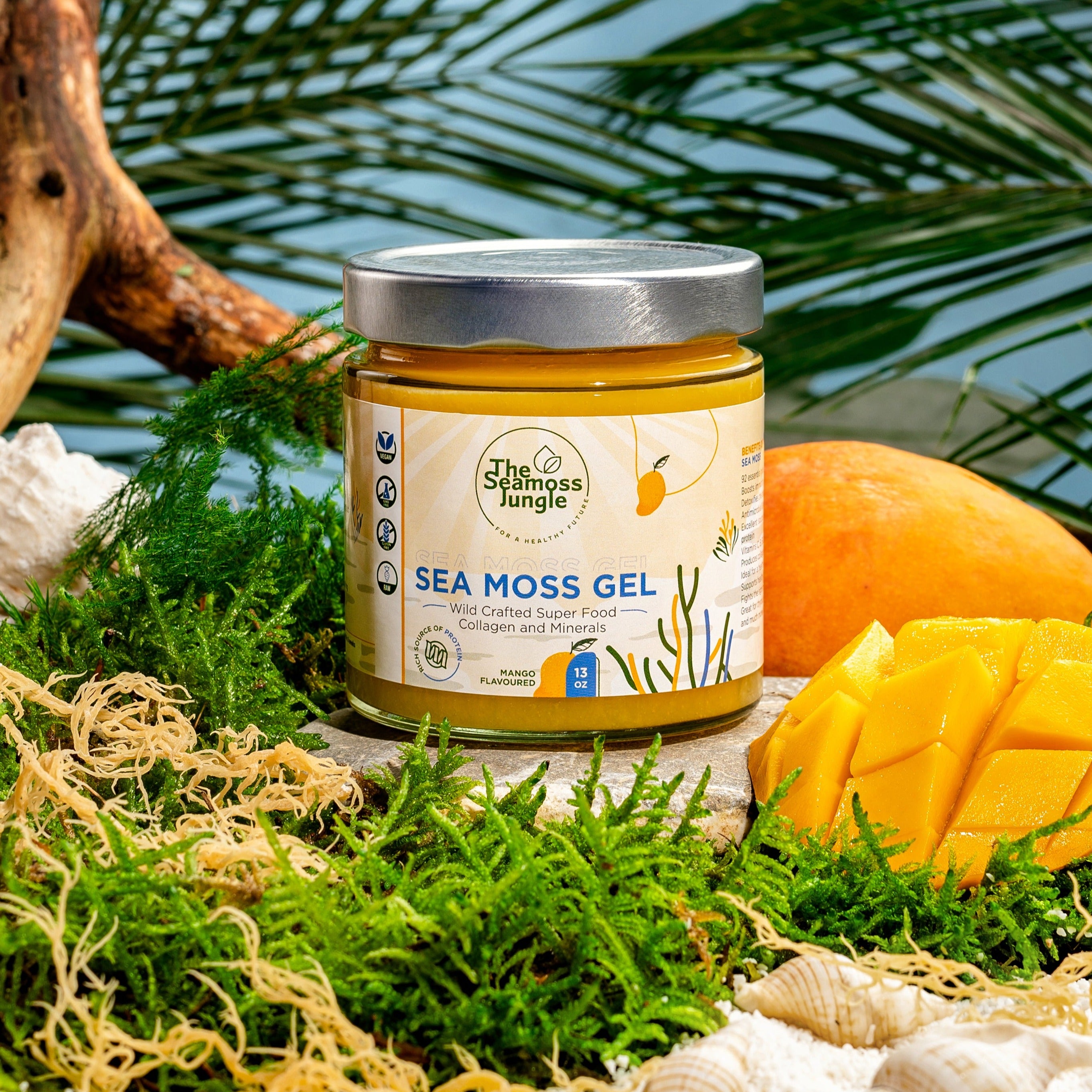 Sea Moss Gel met mango - 375 ml.